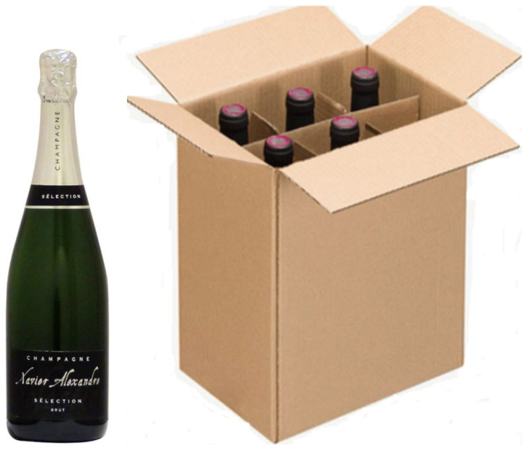 Champagner - Brut - Kiste mit 6 Flaschen