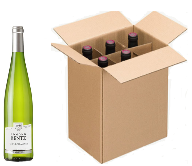 Elsass - Gewürztraminer - Kiste mit 6 Flaschen